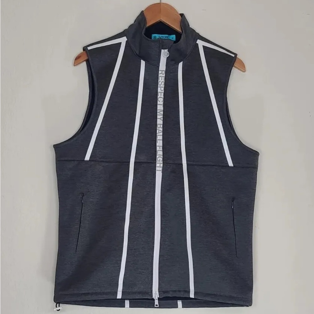 G/Fore Fleece Backed Vest Heathered Grey Size M Mens